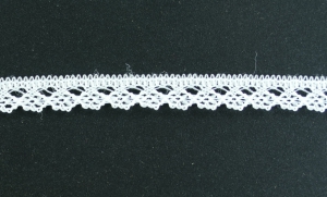 .375 Inch Flat Lace, White (100 yards) MADE IN USA